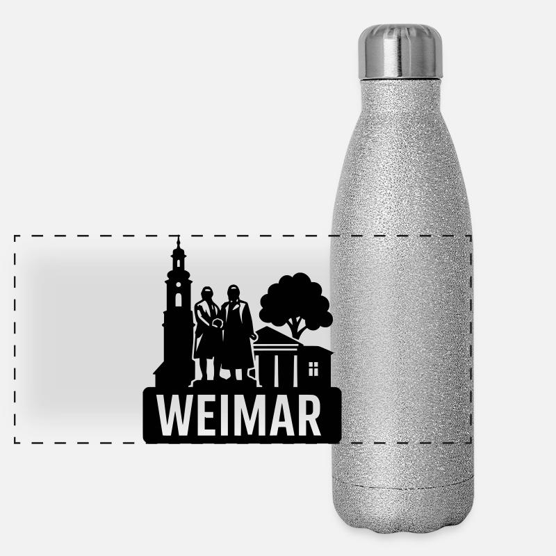 weimar thüringen Panorama Glitzer Isolierflasche 500 ml