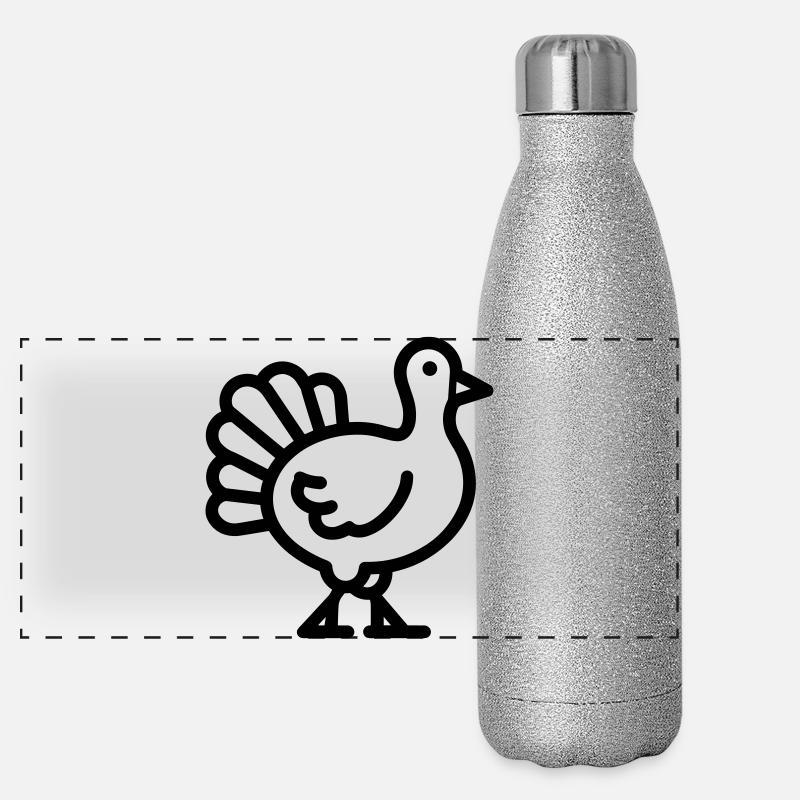 Dinde Gourde isotherme panoramique pailletée 500 ml