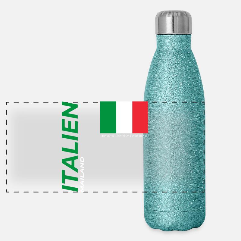 Mailand Panorama Glitzer Isolierflasche 500 ml