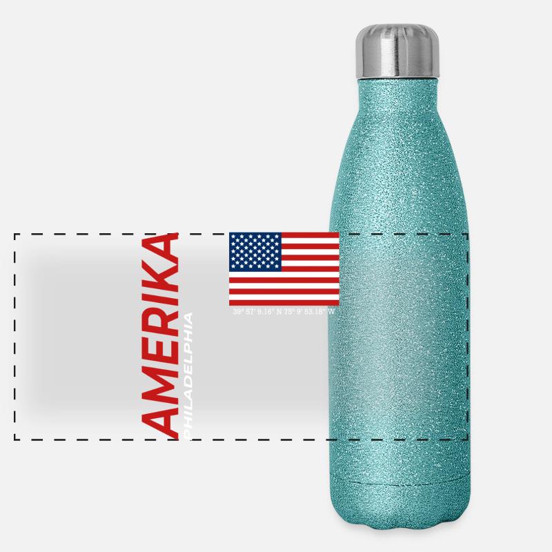 Philadelphie Gourde isotherme panoramique pailletée 500 ml