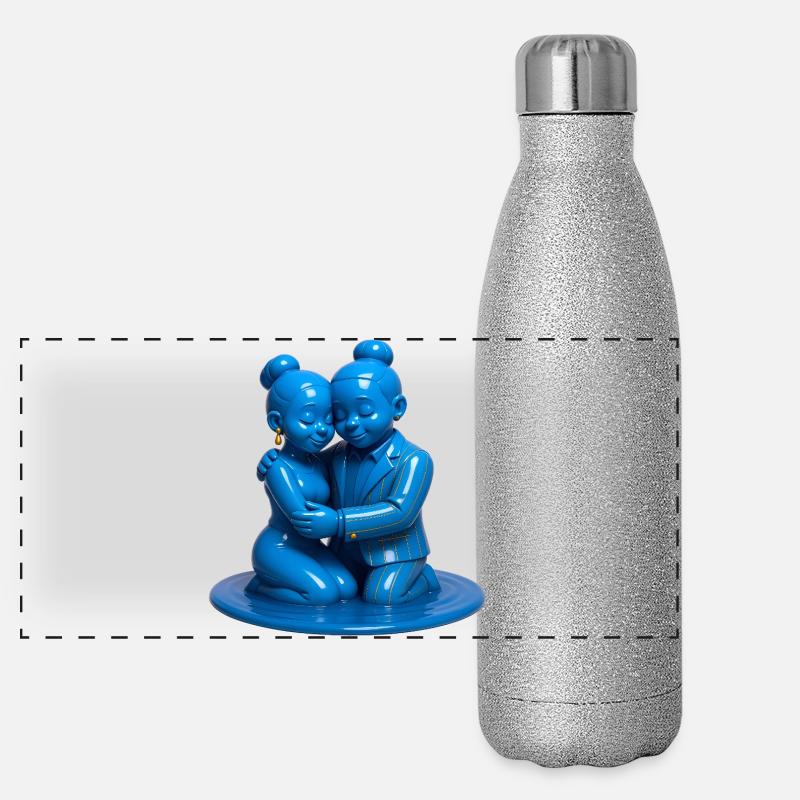 LOVERS #2- peace & love Panoramic Glitter Thermal Bottle 500 ml