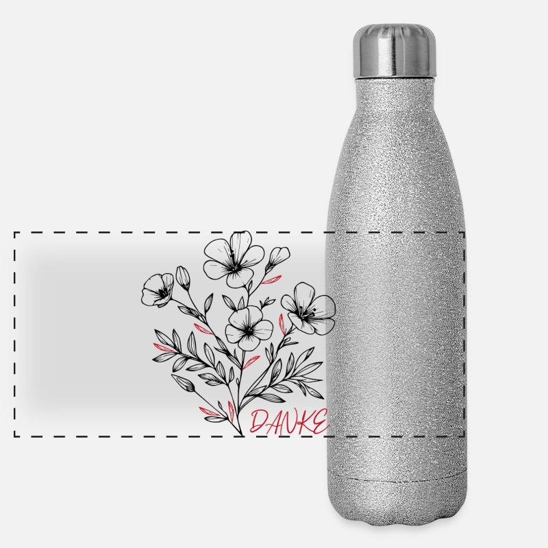 Bouquet Gourde isotherme panoramique pailletée 500 ml