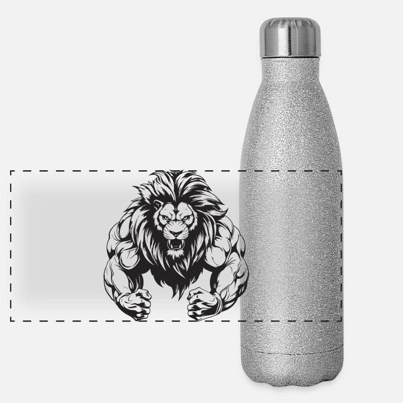 Leo Muscles Panoramic Glitter Thermal Bottle 500 ml