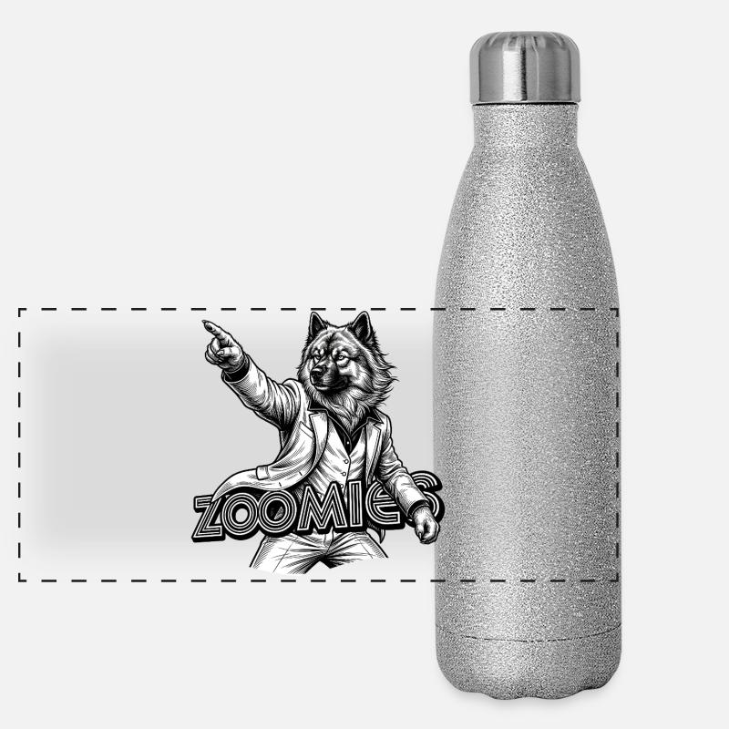 Eurasier | Zoomies Panorama Glitzer Isolierflasche 500 ml