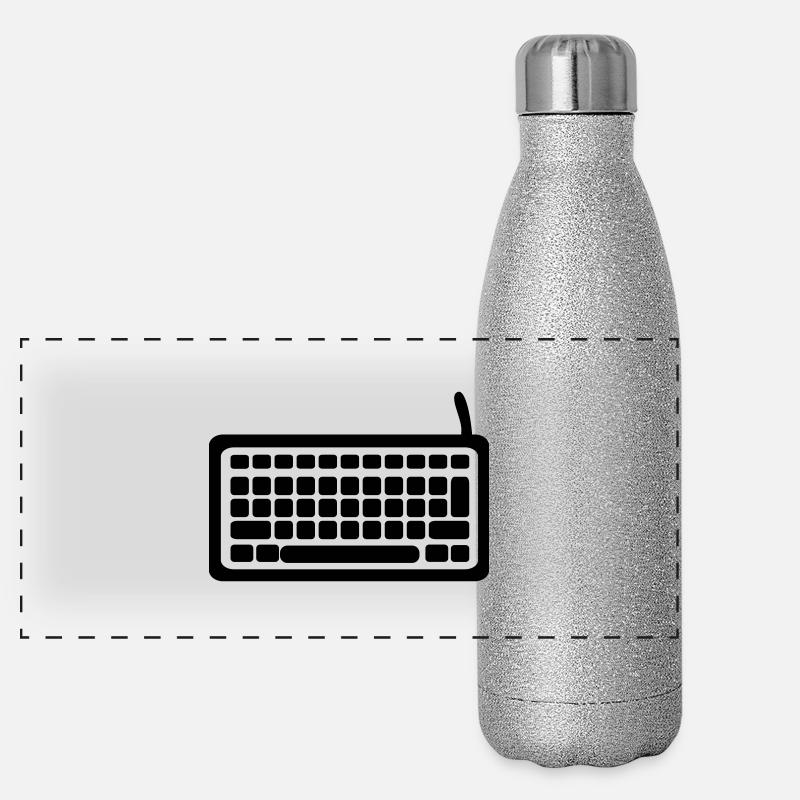 Computer - Keyboard Panorama Glitzer Isolierflasche 500 ml