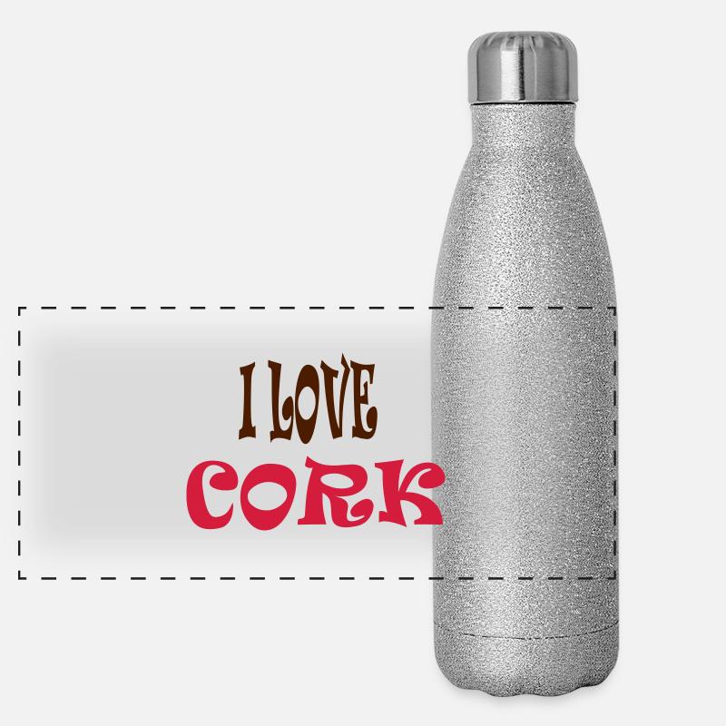I Love CORK Panoramic Glitter Thermal Bottle 500 ml