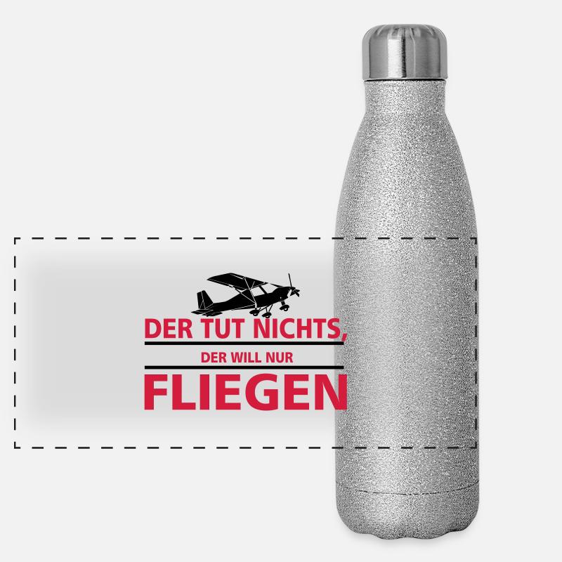 nurfliegen_ul Panorama Glitzer Isolierflasche 500 ml