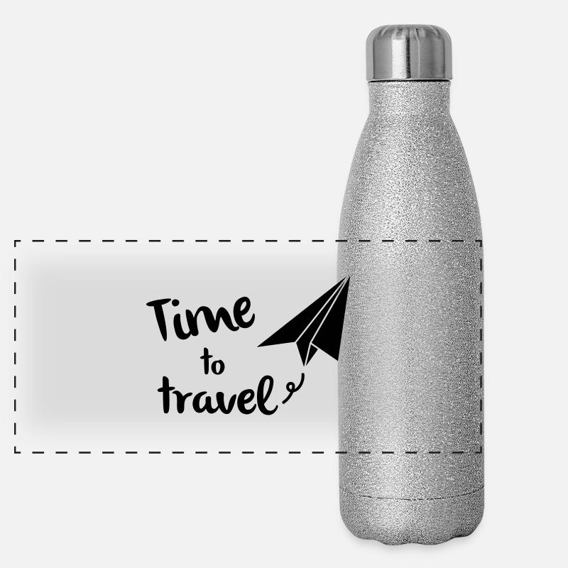 Time to travel Panoramic Glitter Thermal Bottle 500 ml