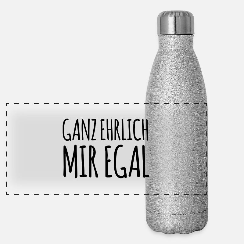 ganz ehrlich mir egal (dh) Panorama Glitzer Isolierflasche 500 ml