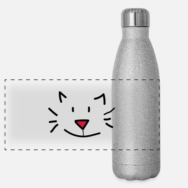 katze matze Panorama Glitzer Isolierflasche 500 ml
