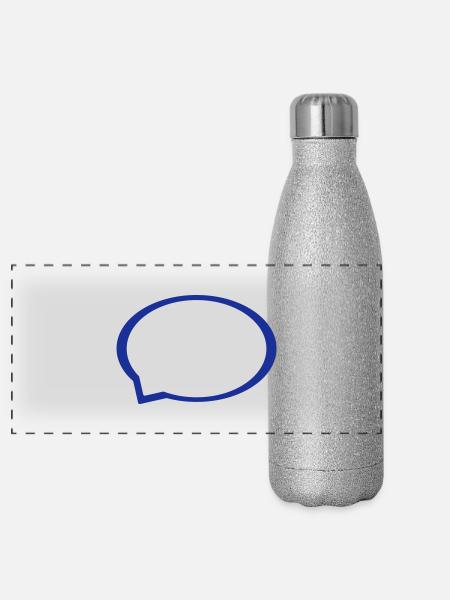 Balloon - Panoramic Glitter Thermal Bottle 500 ml - silver glitter - Front