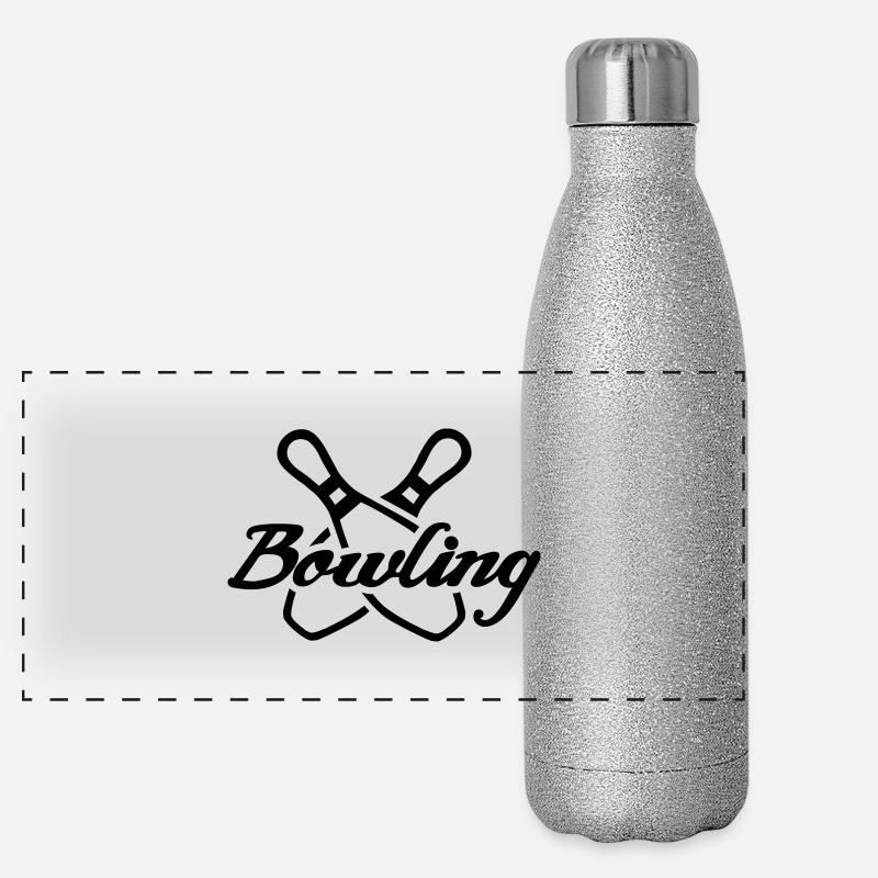 Bowling Panorama Glitzer Isolierflasche 500 ml