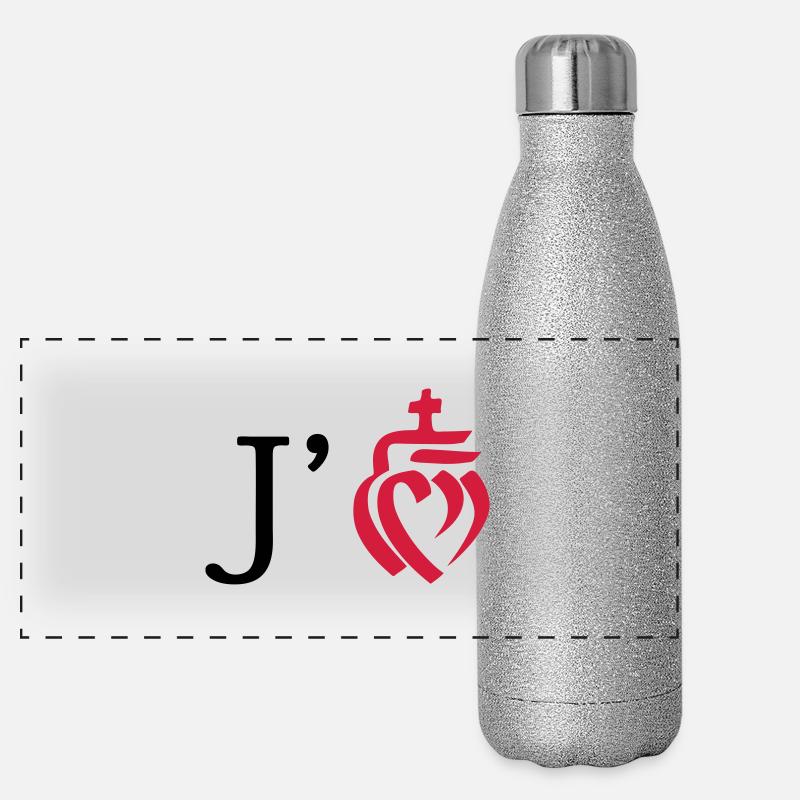 Ich liebe Panorama Glitzer Isolierflasche 500 ml