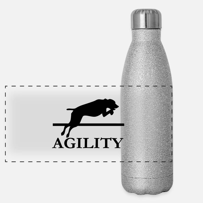 Agility Hundetraining Hundesport Panorama Glitzer Isolierflasche 500 ml