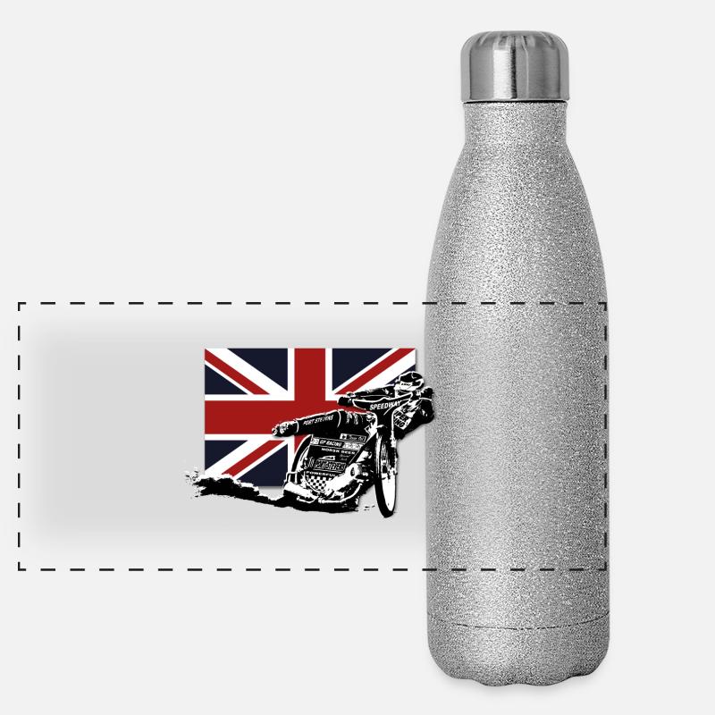 Speedway - Union Jack Termoflaske i rustfrit stål med glimmer