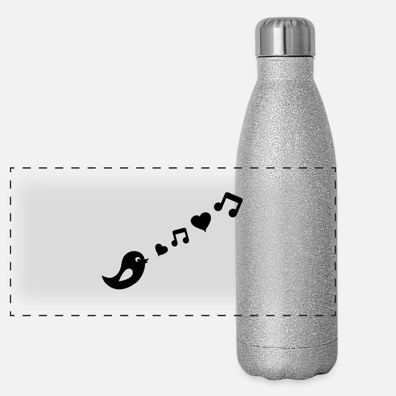 singing_bird_1 Panorama Glitzer Isolierflasche 500 ml