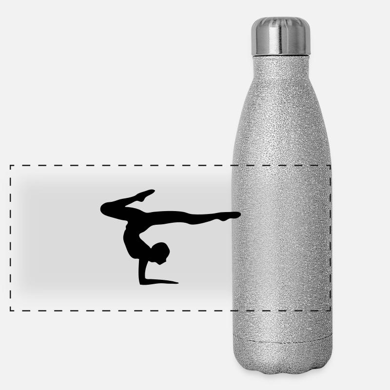 Turnerin turnen Bodenturnen Kustturnen Gymnastic Panorama Glitzer Isolierflasche 500 ml