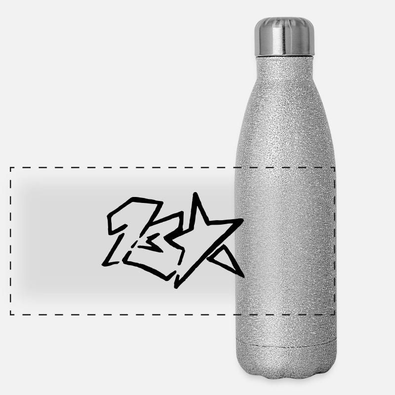 13star logo Panorama Glitzer Isolierflasche 500 ml