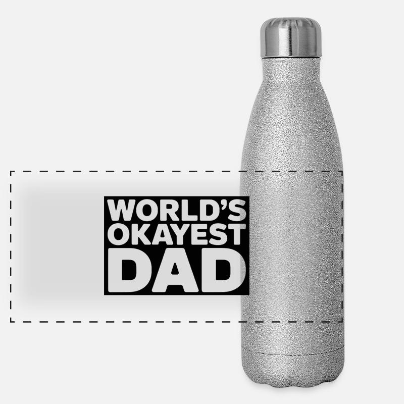 Le papa le plus discret du monde Gourde isotherme panoramique pailletée 500 ml