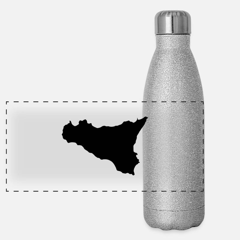 Sizilien Panorama Glitzer Isolierflasche 500 ml