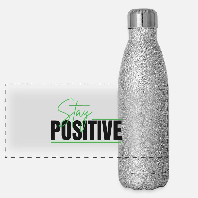 Reste positif : Design typographique Gourde isotherme panoramique pailletée 500 ml