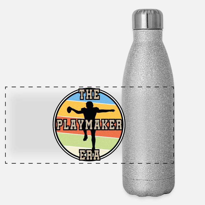 Football rétro Gourde isotherme panoramique pailletée 500 ml