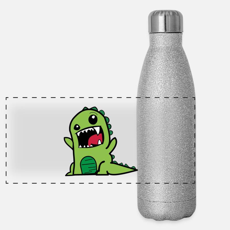 dino 312 Panorama Glitzer Isolierflasche 500 ml