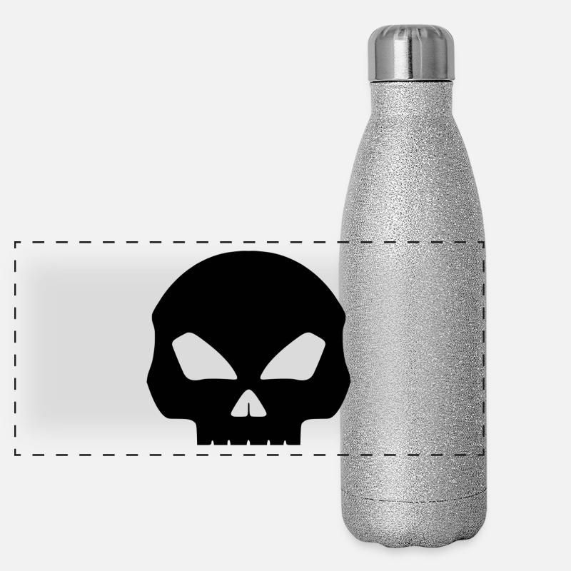 crâne Gourde isotherme panoramique pailletée 500 ml