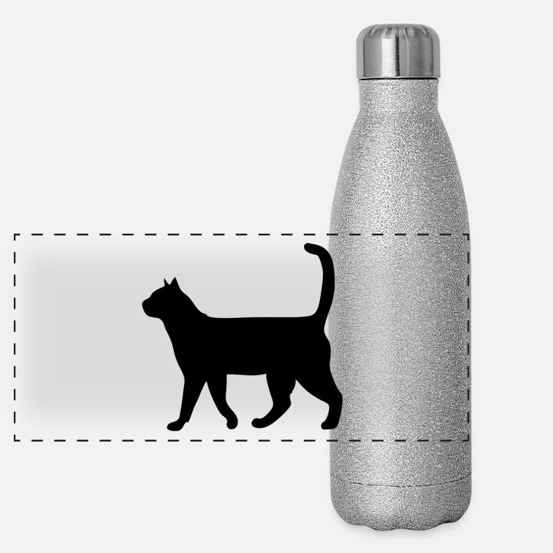 Poussins chat chats chat chats Gourde isotherme panoramique pailletée 500 ml