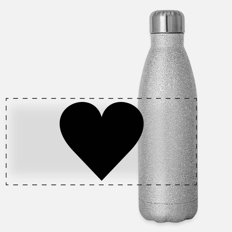 cœur Gourde isotherme panoramique pailletée 500 ml