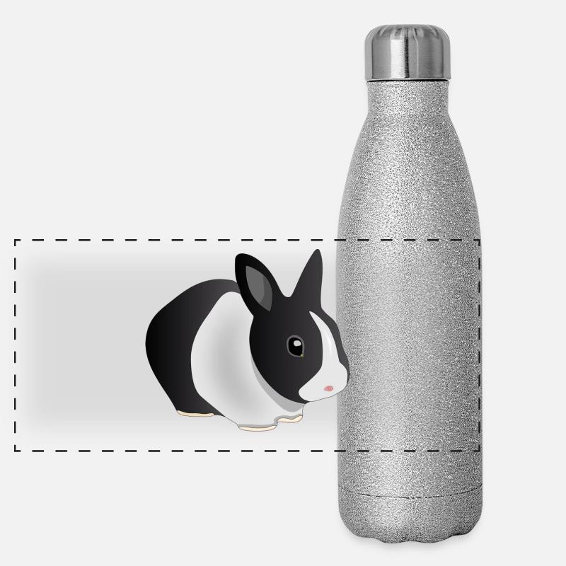 Hase Panorama Glitzer Isolierflasche 500 ml