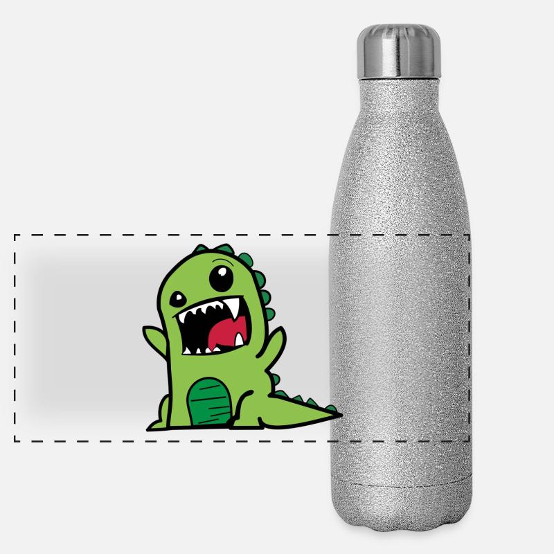 Dessin animé Dino Gourde isotherme panoramique pailletée 500 ml
