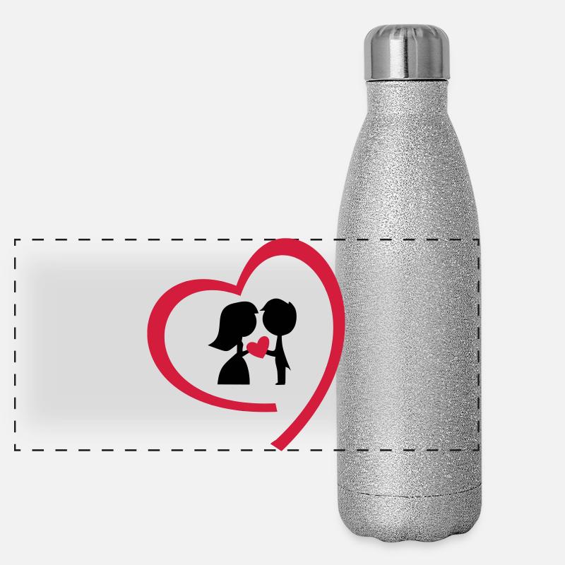 jeunes mariés Gourde isotherme panoramique pailletée 500 ml