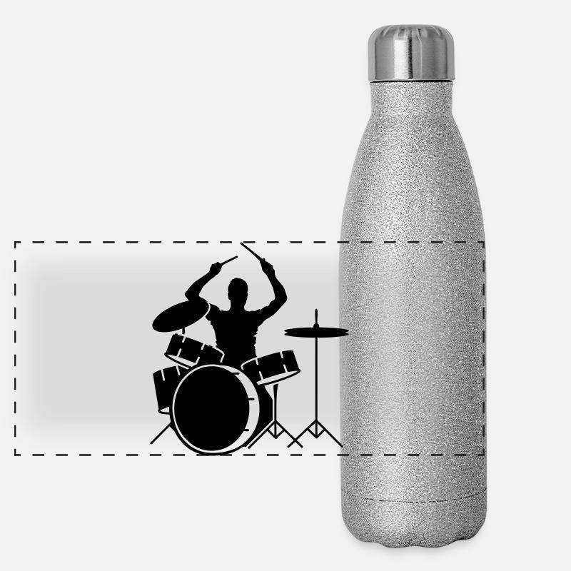 Un batteur et un tambour Gourde isotherme panoramique pailletée 500 ml
