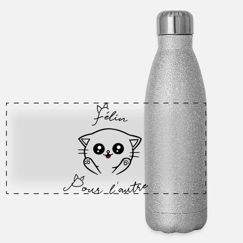 Félin pour l'autre Gourde isotherme panoramique pailletée 500 ml
