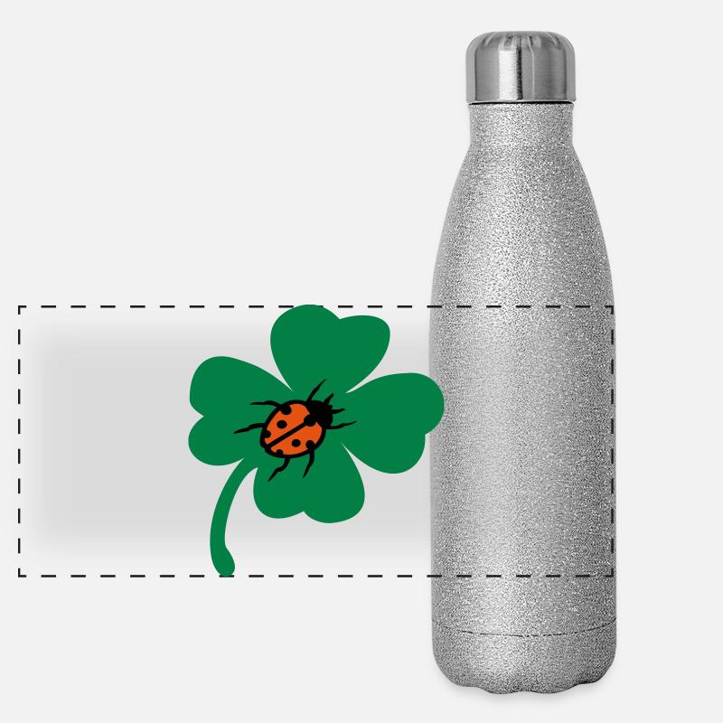 Lucky Cloverleaf Ladybug Panoramic Glitter Thermal Bottle 500 ml