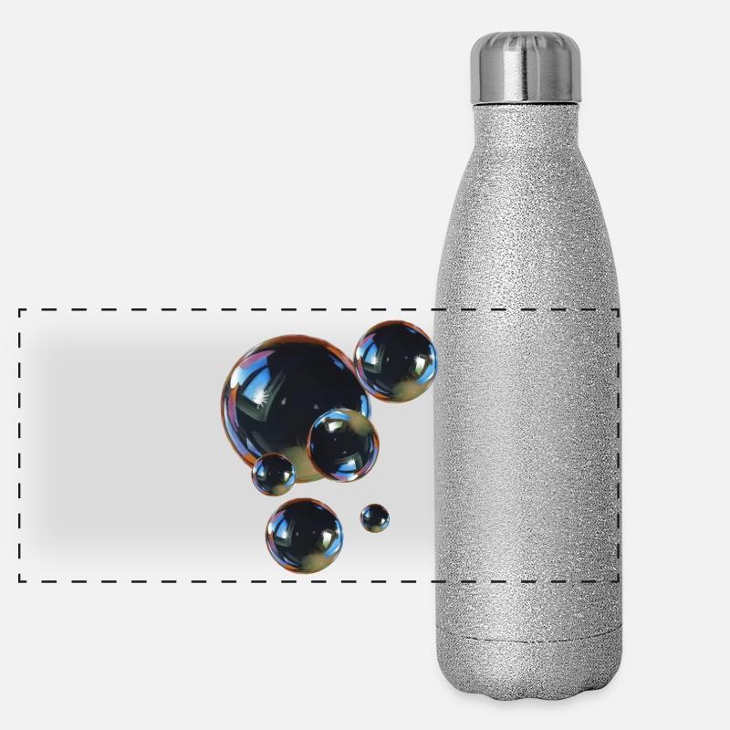 Reflective bubble art Panoramic Glitter Thermal Bottle 500 ml
