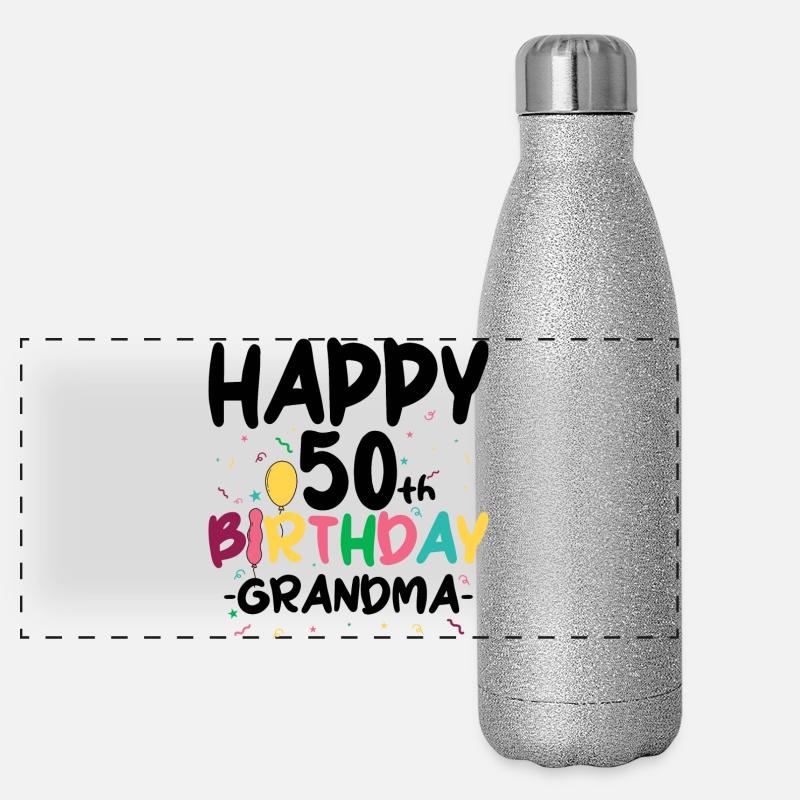 Lettres d’anniversaire Gourde isotherme panoramique pailletée 500 ml