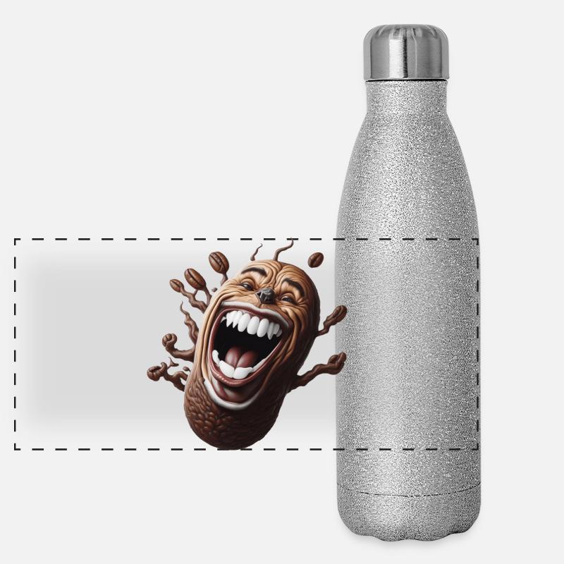 Grain de café chanceux Gourde isotherme panoramique pailletée 500 ml