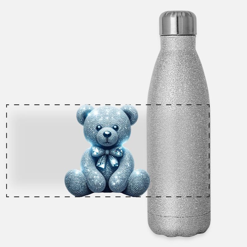Crystal Bear Diamant Diamanten Panorama Glitzer Isolierflasche 500 ml