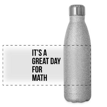 Mathematik Mathematik Mathematik Mathematik - Panorama Glitzer Isolierflasche 500 ml - Silber Glitzer - Vorne