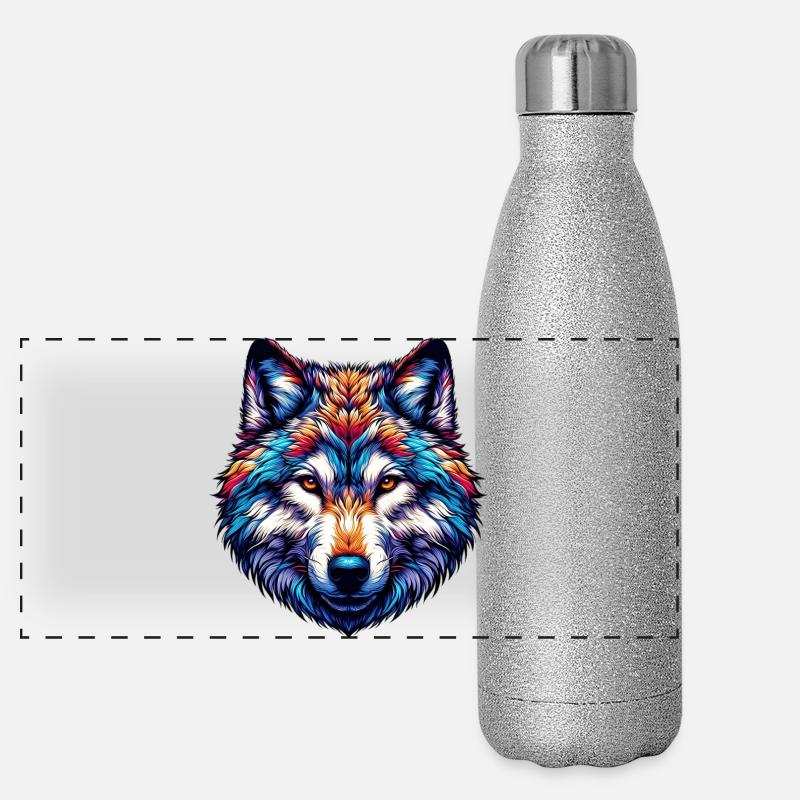 Loup Gourde isotherme panoramique pailletée 500 ml