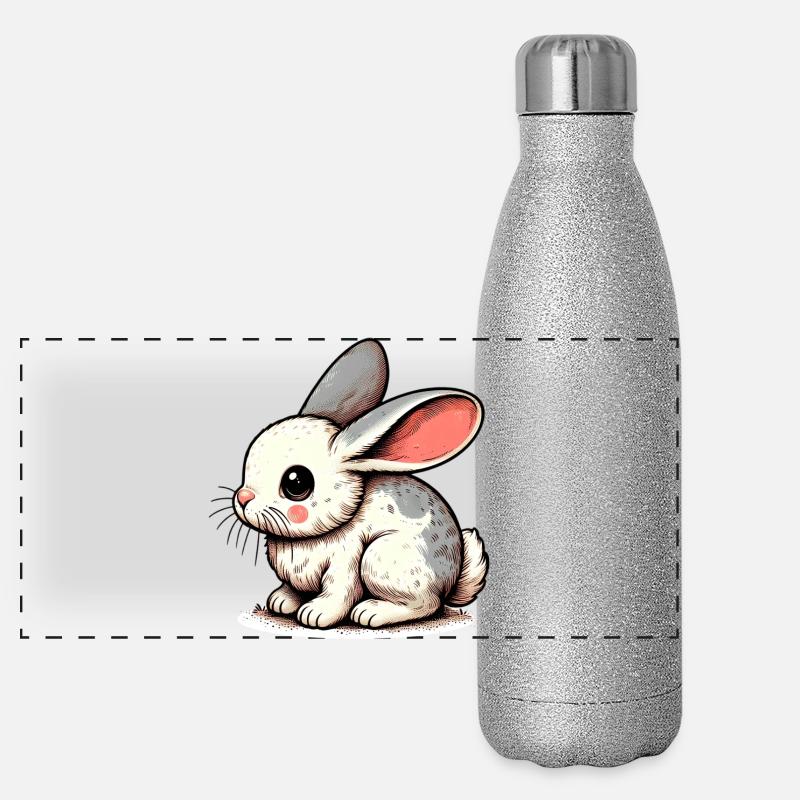 Rabbit Panoramic Glitter Thermal Bottle 500 ml