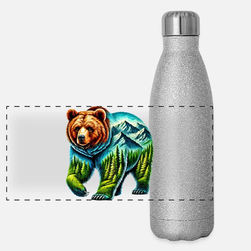 Bear Panoramic Glitter Thermal Bottle 500 ml