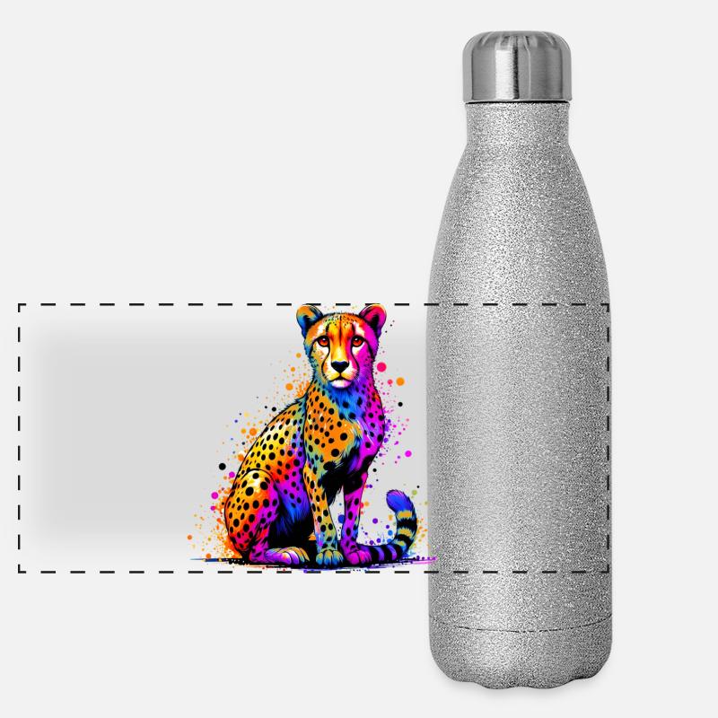 Cheetah Panoramic Glitter Thermal Bottle 500 ml