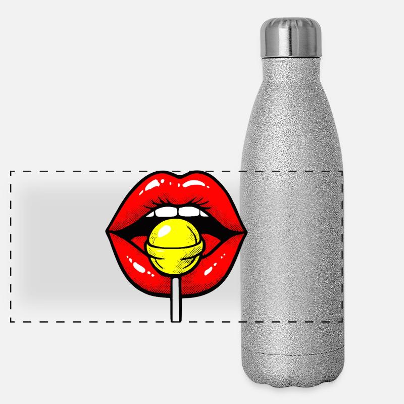Lollipop Lips Panoramic Glitter Thermal Bottle 500 ml
