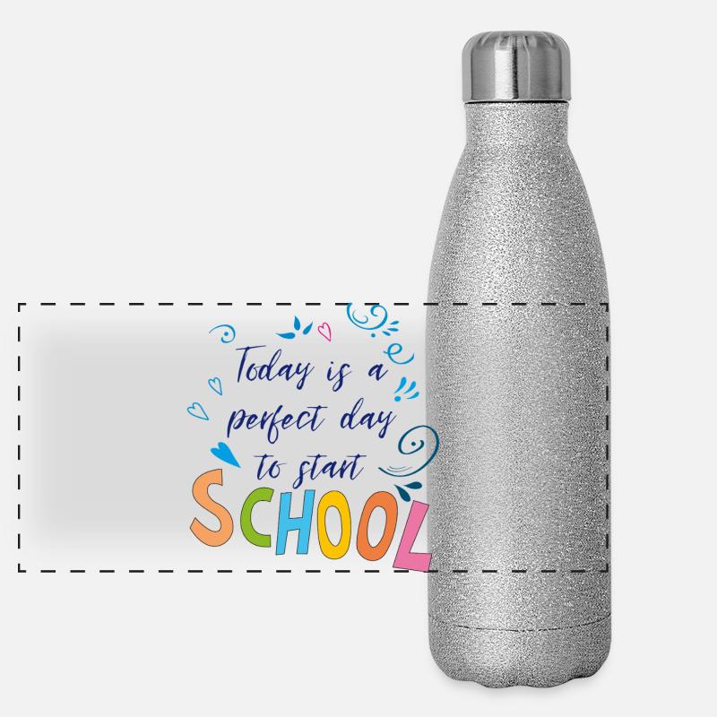 School Time Panoramic Glitter Thermal Bottle 500 ml