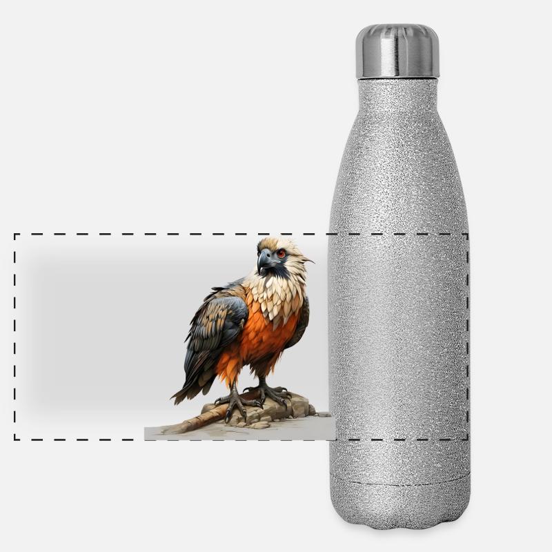 Colorful eagle sitting Panoramic Glitter Thermal Bottle 500 ml