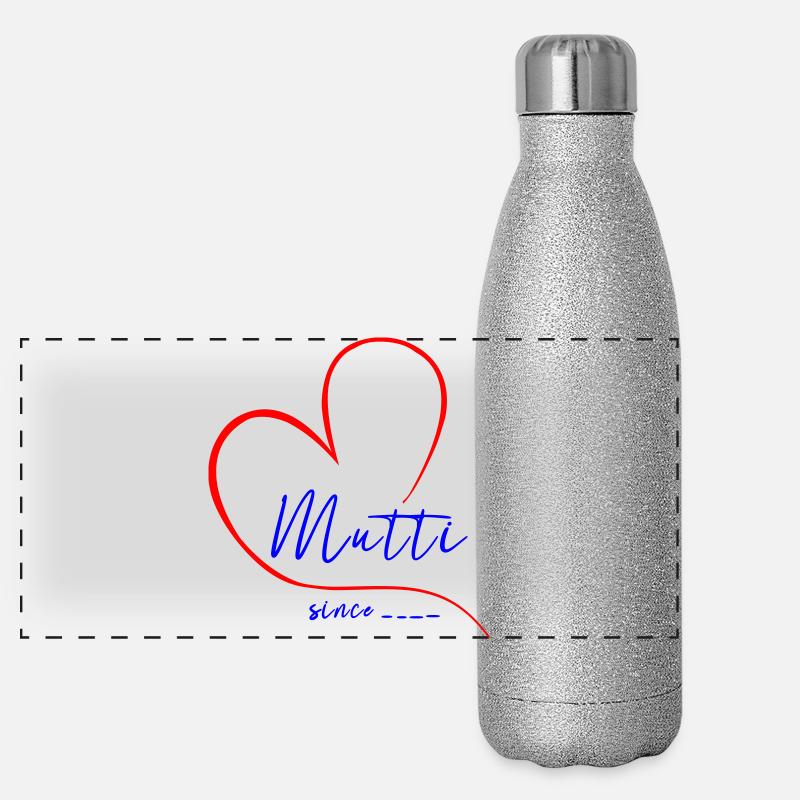 Mutti Herz  Panorama Glitzer Isolierflasche 500 ml