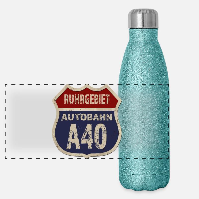 A40 - Région de la Ruhr Gourde isotherme panoramique pailletée 500 ml